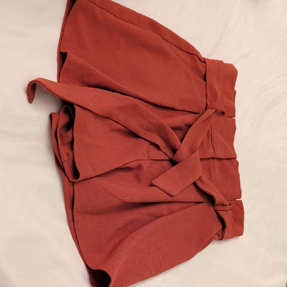 Free Press High Waist Rust Shorts
